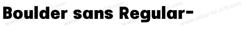 Boulder sans Regular字体转换